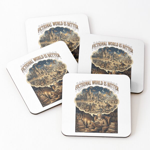 Item preview, Fictional World is Better Vintage Fantasy Reading Illustration designed and sold by urbinet.
