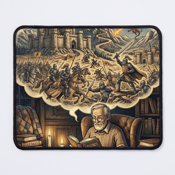 Item preview, Fictional World is Better Vintage Fantasy Reading Illustration designed and sold by urbinet.