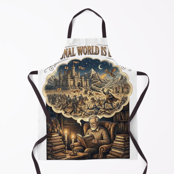 Item preview, Fictional World is Better Vintage Fantasy Reading Illustration designed and sold by urbinet.