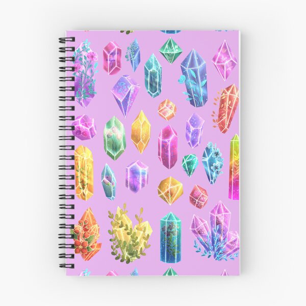 Item preview, Botanical Crystal Set Floral Gemstone Fantasy Flowers designed and sold by PaintByRainbow.
