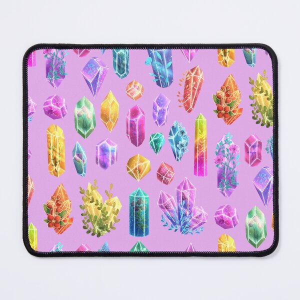 Item preview, Botanical Crystal Set Floral Gemstone Fantasy Flowers designed and sold by PaintByRainbow.