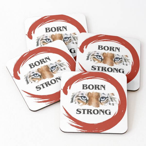 Item preview, Born Strong Tiger Eyes Minimal Streetwear Design designed and sold by ZENOVAjp.