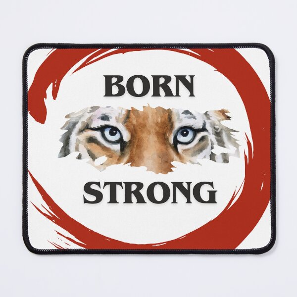 Item preview, Born Strong Tiger Eyes Minimal Streetwear Design designed and sold by ZENOVAjp.
