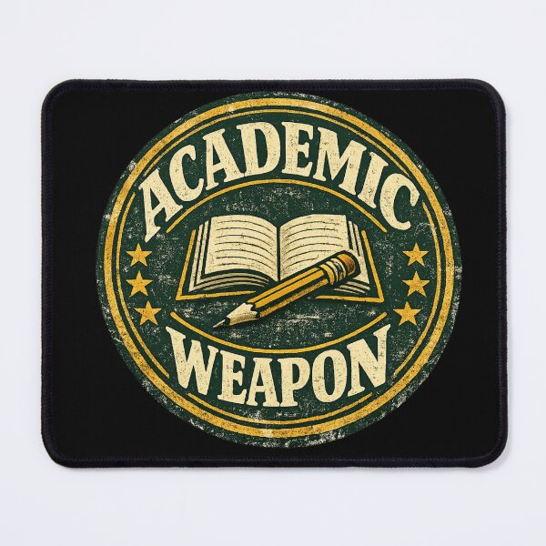 Item preview, Academic Weapon – Vintage Badge Design | Funny Student Gift Study Motivation designed and sold by irfanshikh.