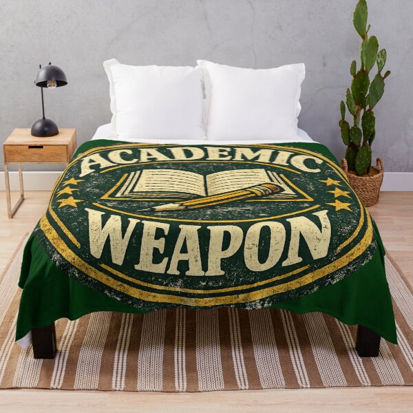 Item preview, Academic Weapon – Vintage Badge Design | Funny Student Gift Study Motivation designed and sold by irfanshikh.