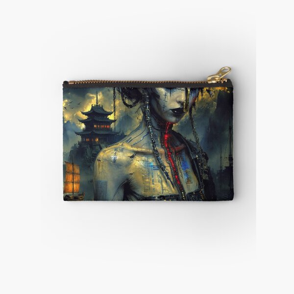 Item preview, The Village: Cyberpunk Demon in Asian Landscape designed and sold by Insomnia Art Designs.