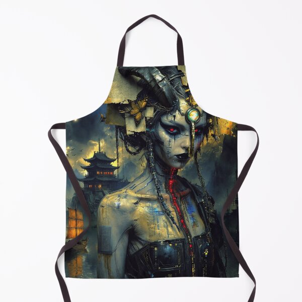 Item preview, The Village: Cyberpunk Demon in Asian Landscape designed and sold by Insomnia Art Designs.