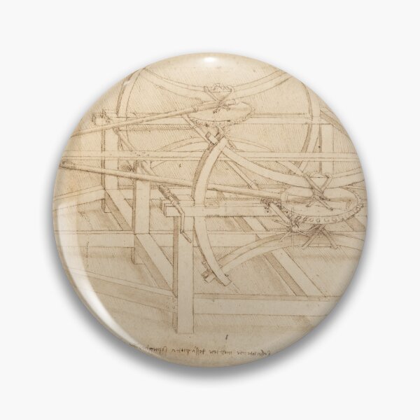 Item preview, Codex Atlanticus Mechanical Study by Leonardo da Vinci Renaissance Engineering Drawing Art Print designed and sold by artofuniverse.