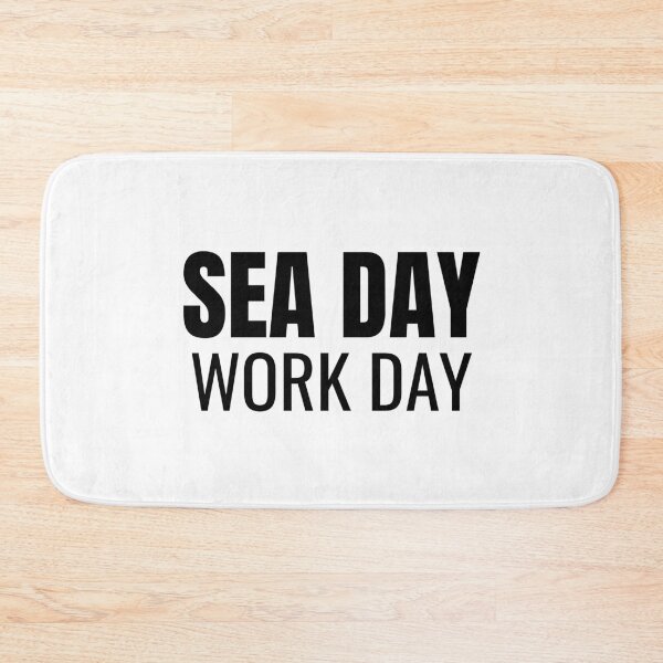 Aperçu de l'œuvre Sea Day Work Day (Noir) créée et vendue par ShipCrewNation.