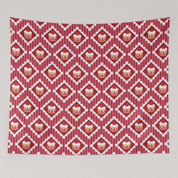 Item preview, Cute Strawberry Cupcake Lace Pattern designed and sold by Kusaka.art.