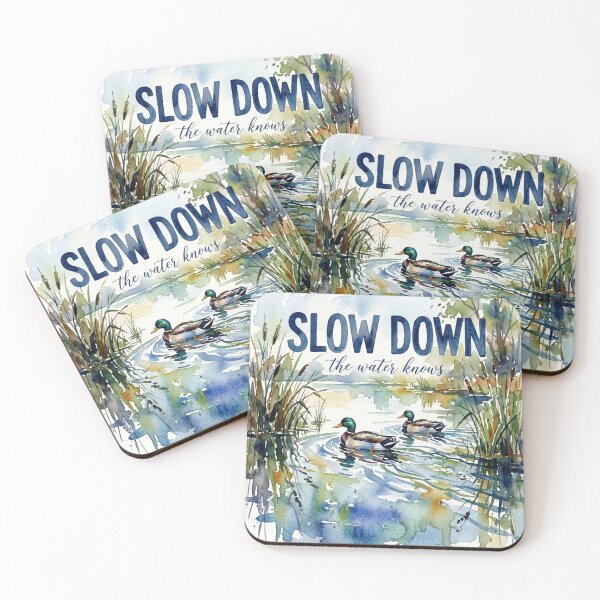 Item preview, Slow Down Watercolor Duck T-Shirt | Calm Nature Aesthetic Tee | Minimal Mindfulness Shirt designed and sold by DmaarGroup.