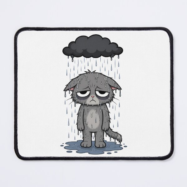 Item preview, Soaked Cat – Local Weather Level Depression designed and sold by Anteverse.