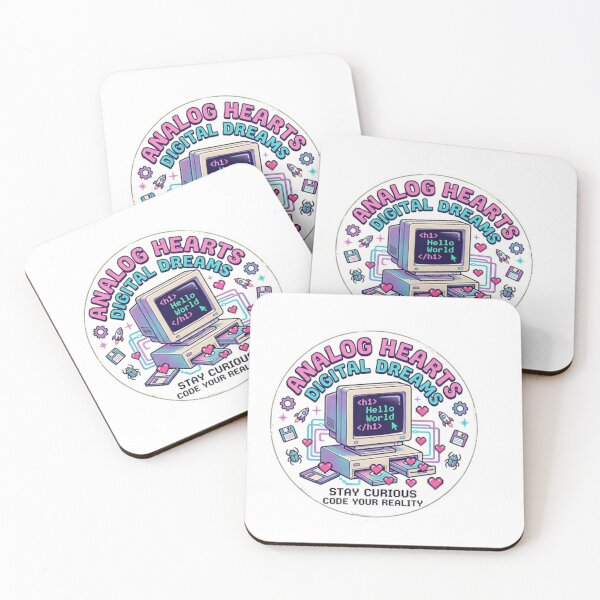 Item preview, Analog Hearts Digital Dreams - Retro Coding Aesthetic designed and sold by Zeyzep.