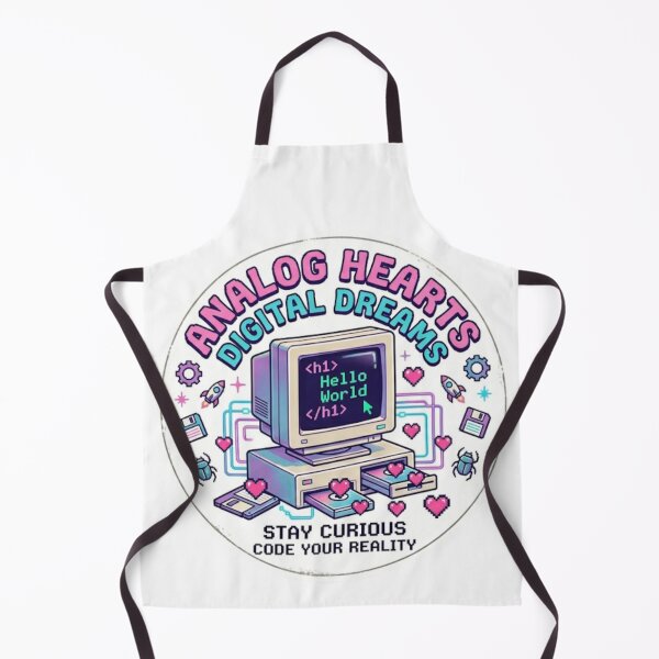 Item preview, Analog Hearts Digital Dreams - Retro Coding Aesthetic designed and sold by Zeyzep.