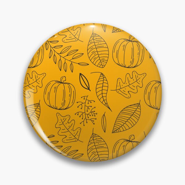 Item preview, Autumn Pumpkin Leaves Doodle Pattern designed and sold by a-mine.