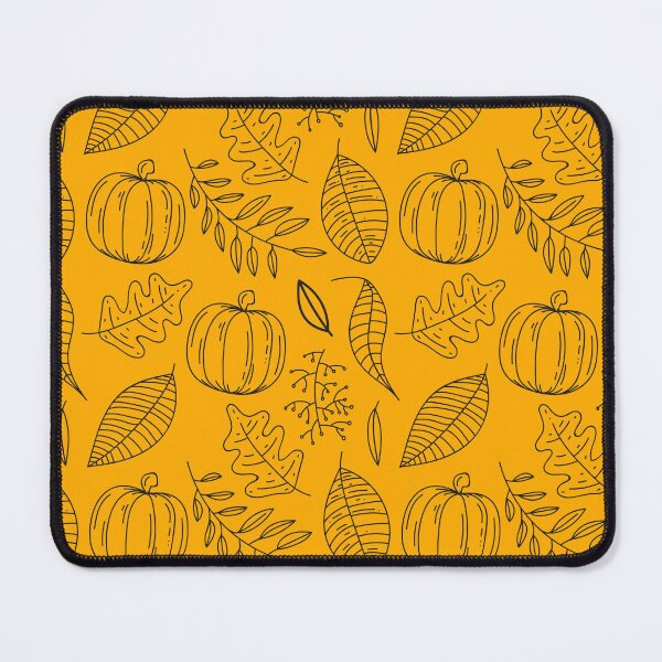 Item preview, Autumn Pumpkin Leaves Doodle Pattern designed and sold by a-mine.