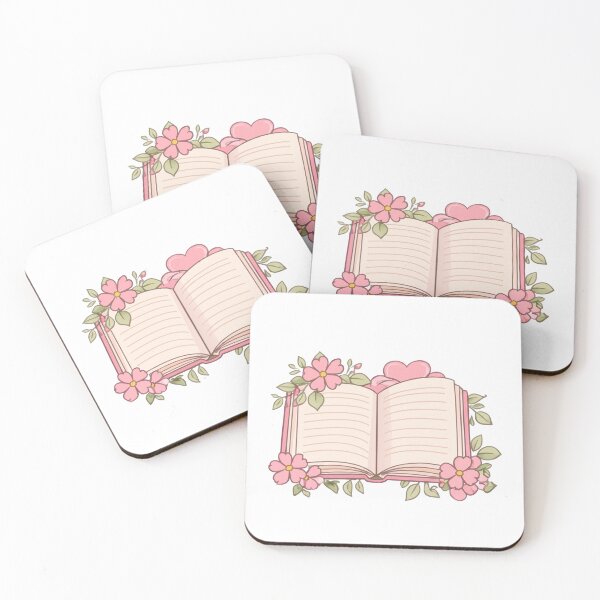 Item preview, Floral Book Sticker | Aesthetic Reading Sticker | Pink Book Lover Sticker | Cottagecore Journal Sticker designed and sold by CUTE & FUN CREATIONS.