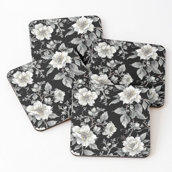 Item preview, White rose pattern designed and sold by uunaa.