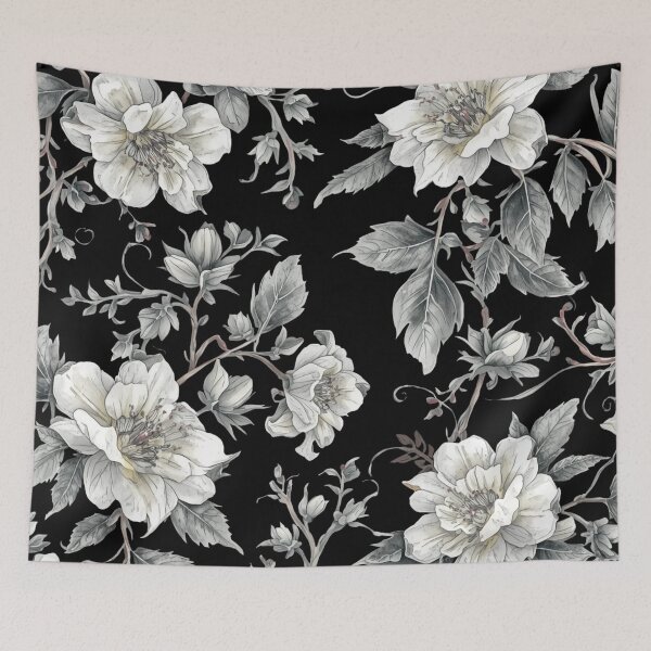 Item preview, White rose pattern designed and sold by uunaa.
