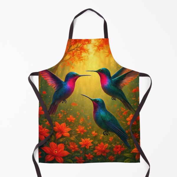 Item preview, Mega colorful hummingbirds at sunset. designed and sold by Knock on my door.