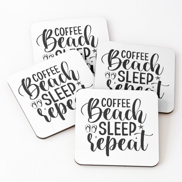 Item preview, Coffee Beach Sleep Repeat - Funny Summer Aesthetic Ocean Gift designed and sold by FuzionRaptor.
