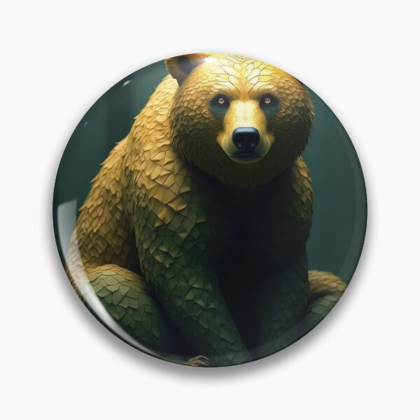 Item preview, Bear in Green and Gold designed and sold by HabitableMoons.