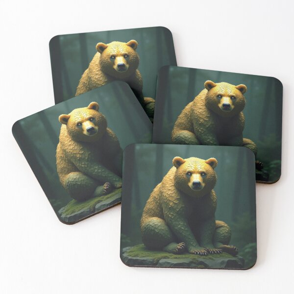 Item preview, Bear in Green and Gold designed and sold by HabitableMoons.