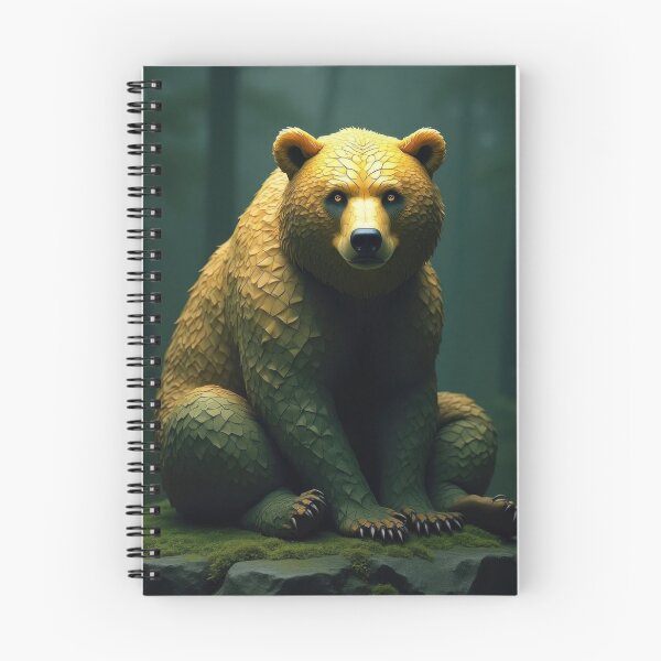 Item preview, Bear in Green and Gold designed and sold by HabitableMoons.