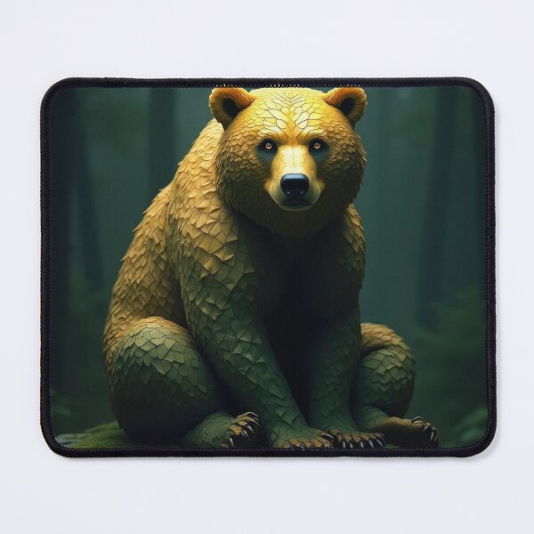 Item preview, Bear in Green and Gold designed and sold by HabitableMoons.