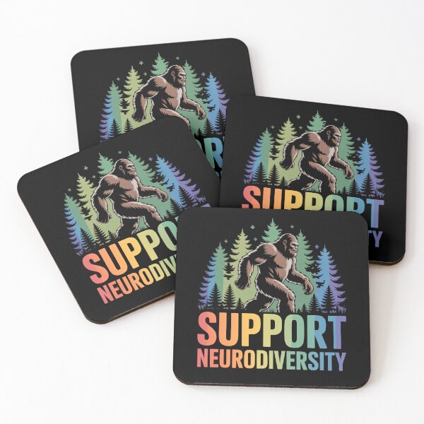 Item preview, Bigfoot Supports Neurodiversity Rainbow Forest Autism Gift designed and sold by Say It With Ink.