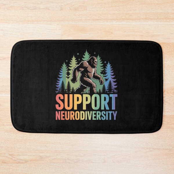 Item preview, Bigfoot Supports Neurodiversity Rainbow Forest Autism Gift designed and sold by Say It With Ink.
