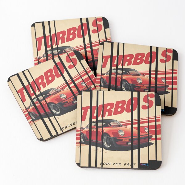 Item preview, Porsch 911 Turbo S inspired Design Vintage racing poster style, dynamic motion lines 16 designed and sold by Neon G.