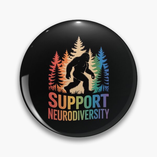 Item preview, Bigfoot Support Neurodiversity Silhouette Rainbow Autism Gift designed and sold by Say It With Ink.