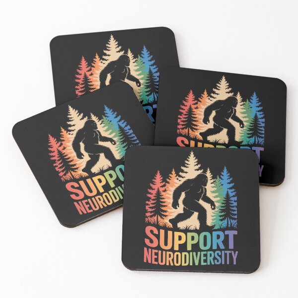 Item preview, Bigfoot Support Neurodiversity Silhouette Rainbow Autism Gift designed and sold by Say It With Ink.