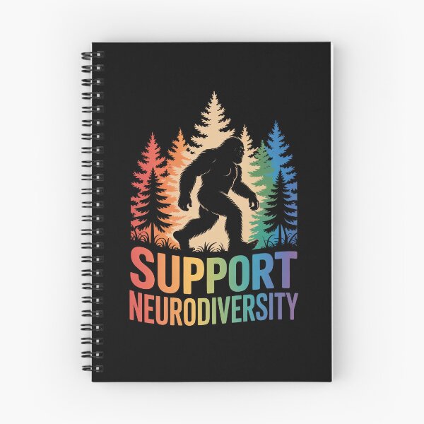 Item preview, Bigfoot Support Neurodiversity Silhouette Rainbow Autism Gift designed and sold by Say It With Ink.