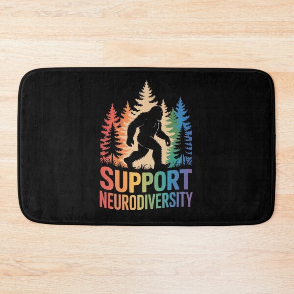 Item preview, Bigfoot Support Neurodiversity Silhouette Rainbow Autism Gift designed and sold by Say It With Ink.