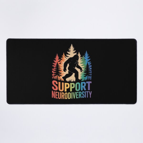 Item preview, Bigfoot Support Neurodiversity Silhouette Rainbow Autism Gift designed and sold by Say It With Ink.