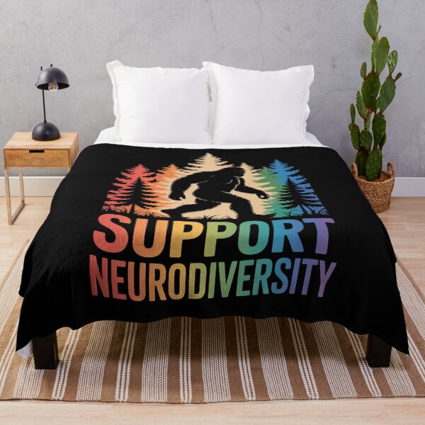 Item preview, Bigfoot Support Neurodiversity Silhouette Rainbow Autism Gift designed and sold by Say It With Ink.