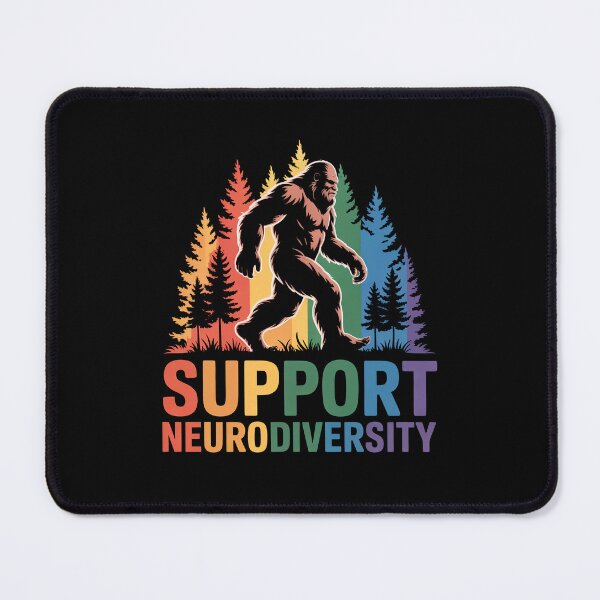 Item preview, Bigfoot Support Neurodiversity Retro Rainbow Autism Advocate Gift designed and sold by Say It With Ink.