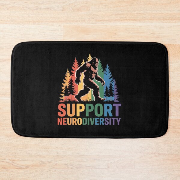Item preview, Bigfoot Support Neurodiversity Retro Rainbow Autism Advocate Gift designed and sold by Say It With Ink.