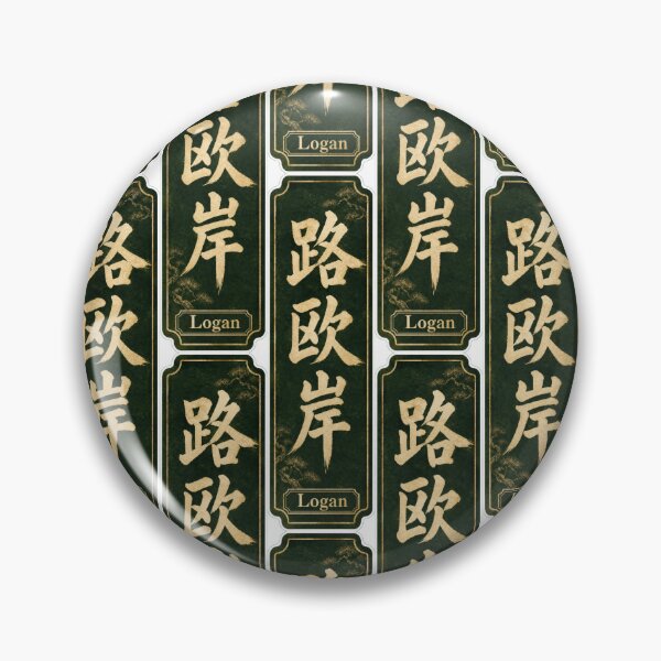 Item preview, Logan Name in Japanese Kanji - Personalized Senjafuda Art Nouveau designed and sold by WabiSabiArts.