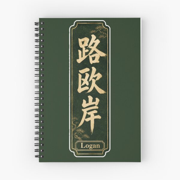 Item preview, Nombre Logan en caracteres kanji japoneses - Senjafuda Art Nouveau personalizado designed and sold by WabiSabiArts.
