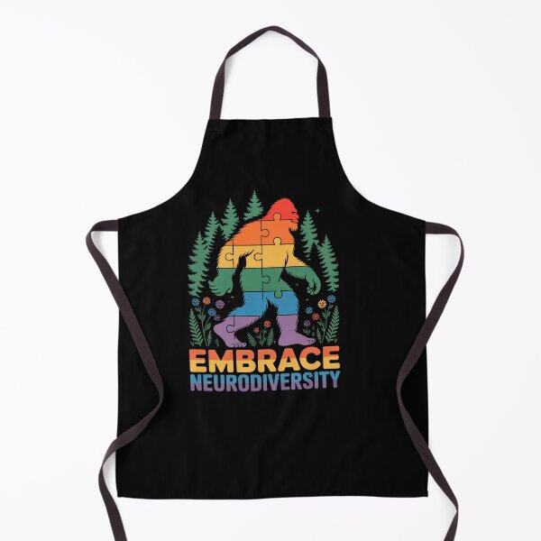 Item preview, Embrace Neurodiversity Bigfoot Puzzle Piece Rainbow Autism Gift designed and sold by Say It With Ink.