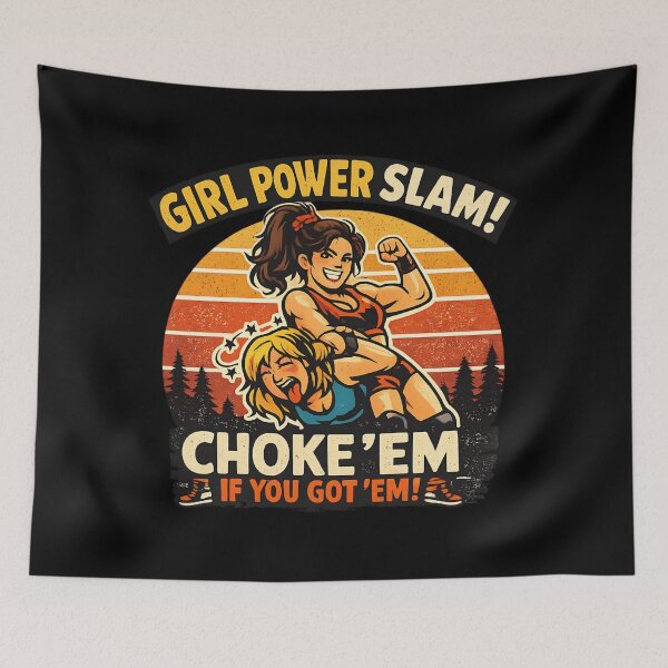 Item preview, Girl Power Slam – Retro Female Wrestling designed and sold by SidTastic .