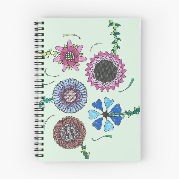 Item preview, Flowers In The Spiro-Verse - Geometric Spirograph Meadow designed and sold by AJPrettyObscene.