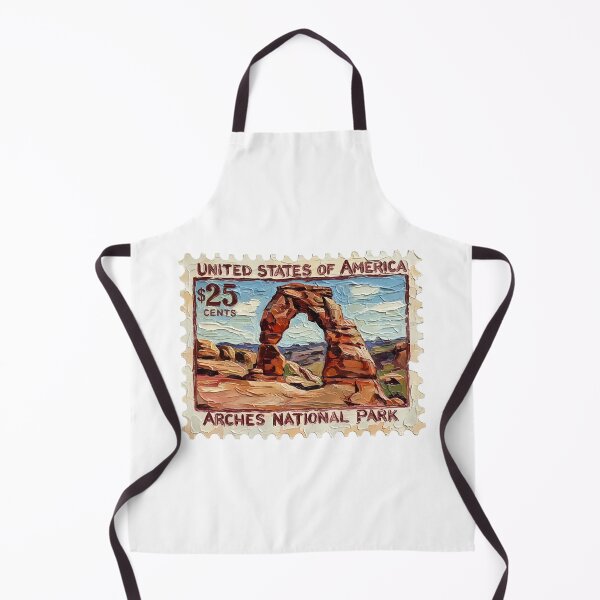 Item preview, Delicate Arch Utah Postage Stamp Colorful Palette Knife Art designed and sold by GymTanLaundry.