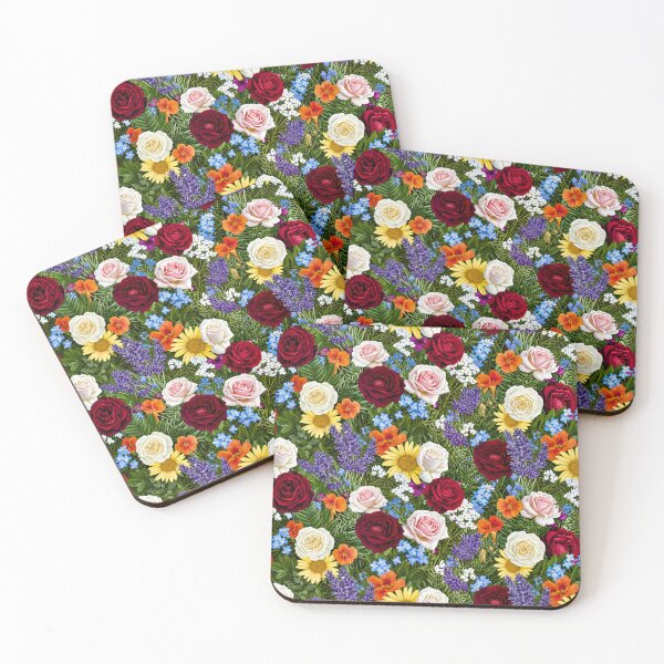 Item preview, Wildflower Rose Garden Pattern designed and sold by IntelliMindDesigns.