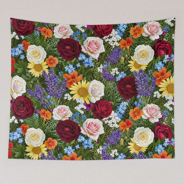 Item preview, Wildflower Rose Garden Pattern designed and sold by IntelliMindDesigns.
