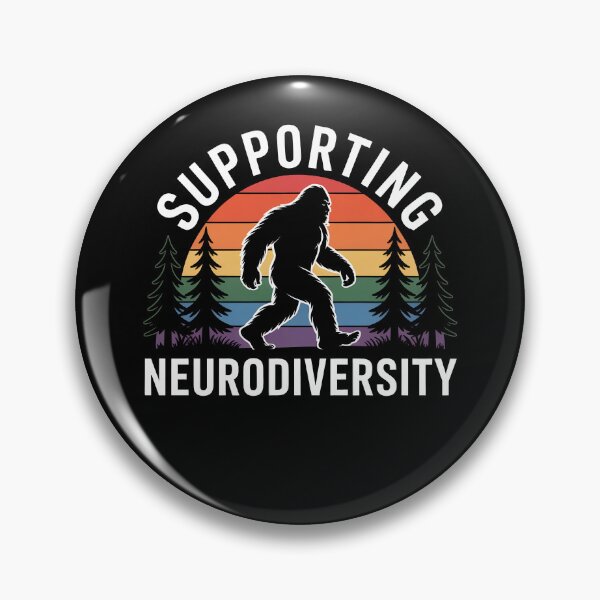 Item preview, Supporting Neurodiversity Bigfoot Retro Sunset Autism Advocate Gift designed and sold by Say It With Ink.