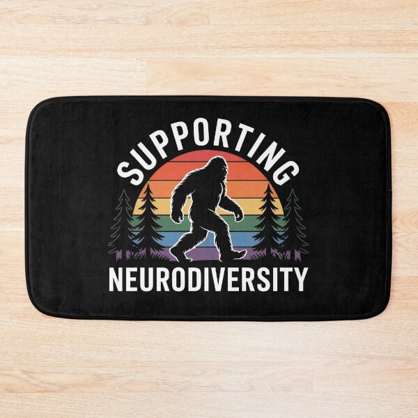 Item preview, Supporting Neurodiversity Bigfoot Retro Sunset Autism Advocate Gift designed and sold by Say It With Ink.